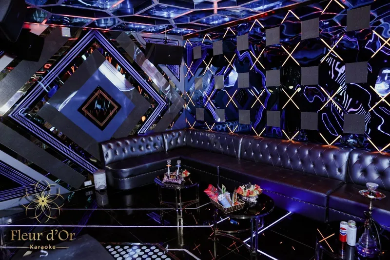 Phòng hát đằng cấp với âm thanh ánh sáng hiện đại tại Fleur d'Or Karaoke - top 8 quán karaoke Hải Phòng