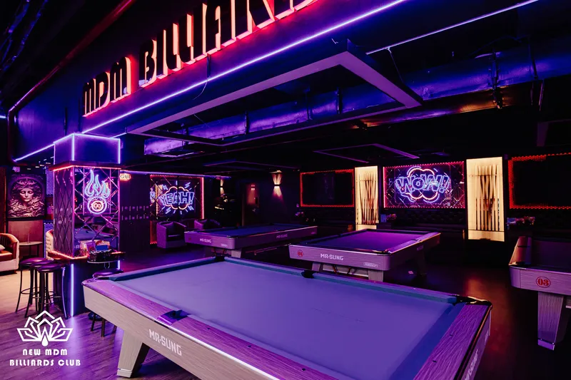 Không khí tràn đầy năng lượng tại MDM Billiards Hải Phòng lúc về đêm